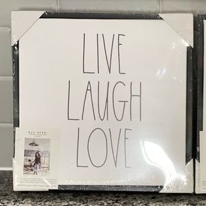 Rae Dunn, 2 different canvas frame signs. Sold together or separately.